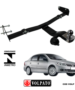 ENGATE VOLKSWAGEN VOYAGE 2009 ACIMA FIXO VOLPATO + BOLA CROMADA + TOMADA ORIGINAL + CAPA INOX