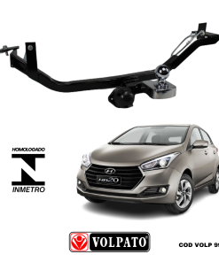 ENGATE HYUNDAI HB20 HATCH X ATE 2017/NORMAL TB ATE 2019 VOLPATO + BOLA CROMADA+TOMADA PRETA +CAPA INOX