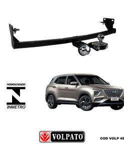 ENGATE HYUNDAI CRETA 2022 ACIMA EXCETO NLINE FIXO VOLPATO + BOLA CROMADA+TOMADA CROMADA+CAPA INOX