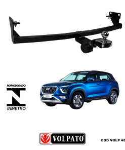 ENGATE HYUNDAI CRETA 2022 ACIMA EXCETO NLINE FIXO VOLPATO+ BOLA CROMADA+TOMADA PRETA+CAPA INOX