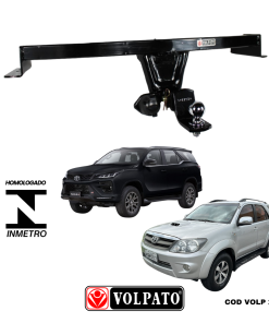 ENGATE TOYOTA HILUX SW4 2005 ACIMA REMOVÍVEL VOLPATO +BOLA CROMADA+TOMADA ORIGINAL PRETA