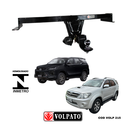 ENGATE TOYOTA HILUX SW4 2005 ACIMA REMOVÍVEL VOLPATO +BOLA CROMADA+TOMADA ORIGINAL PRETA