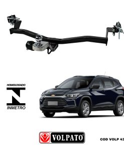 ENGATE GM-CHEVROLET TRACKER 2020 A 2021 FIXO VOLPATO + BOLA CROMADA + TOMADA ORIGINAL + CAPA INOX