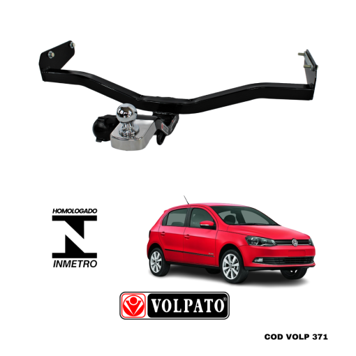 ENGATE VOLKSWAGEN GOL 2009 ACIMA VOLPATO + BOLA CROMADA + TOMADA ORIGINAL + CAPA INOX