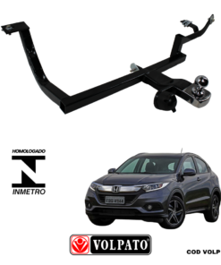 ENGATE HONDA HR-V ATE 2022 FIXO VOLPATO+ BOLA INOX+TOMADA PRETA+ CAPA INOX