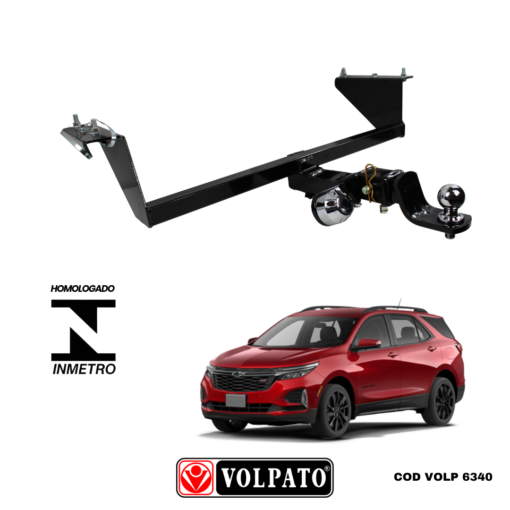 ENGATE GM-CHEVROLET EQUINOX 2022 ACIMA REMOVÍVEL VOLPATO + BOLA CROMADA + TOMADA CROMADA