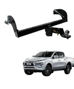 ENGATE MITSUBISHI L200 REMOVIVEL SPORT-HPE-SAVANA ACIMA 2017 VOLPATO + BOLA CROMADA + TOMADA ORIGINAL PRETA