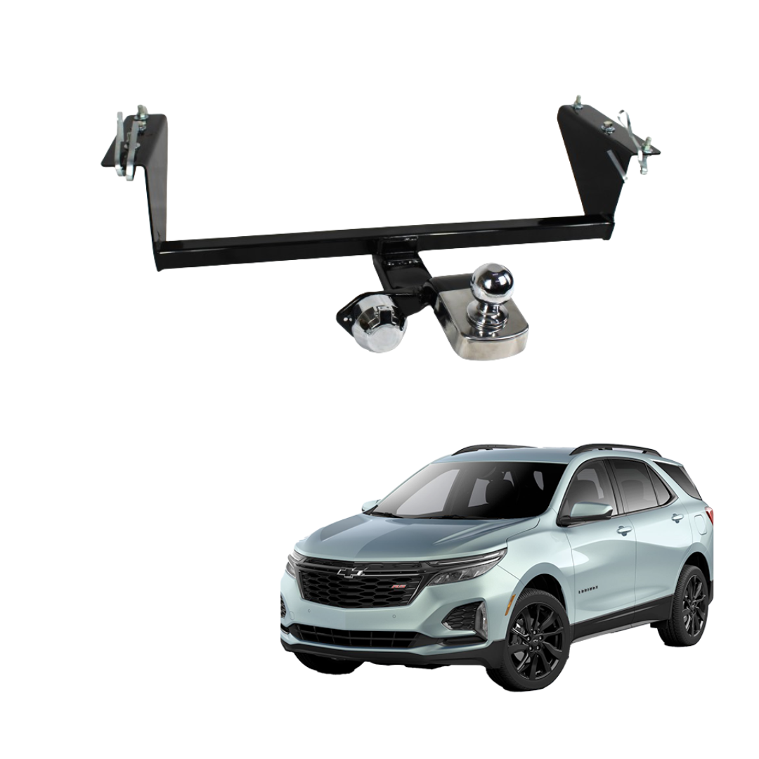 ENGATE GM-CHEVROLET EQUINOX 2022 ACIMA FIXO VOLPATO + BOLA CROMADA + TOMADA CROMADA + CAPA INOX