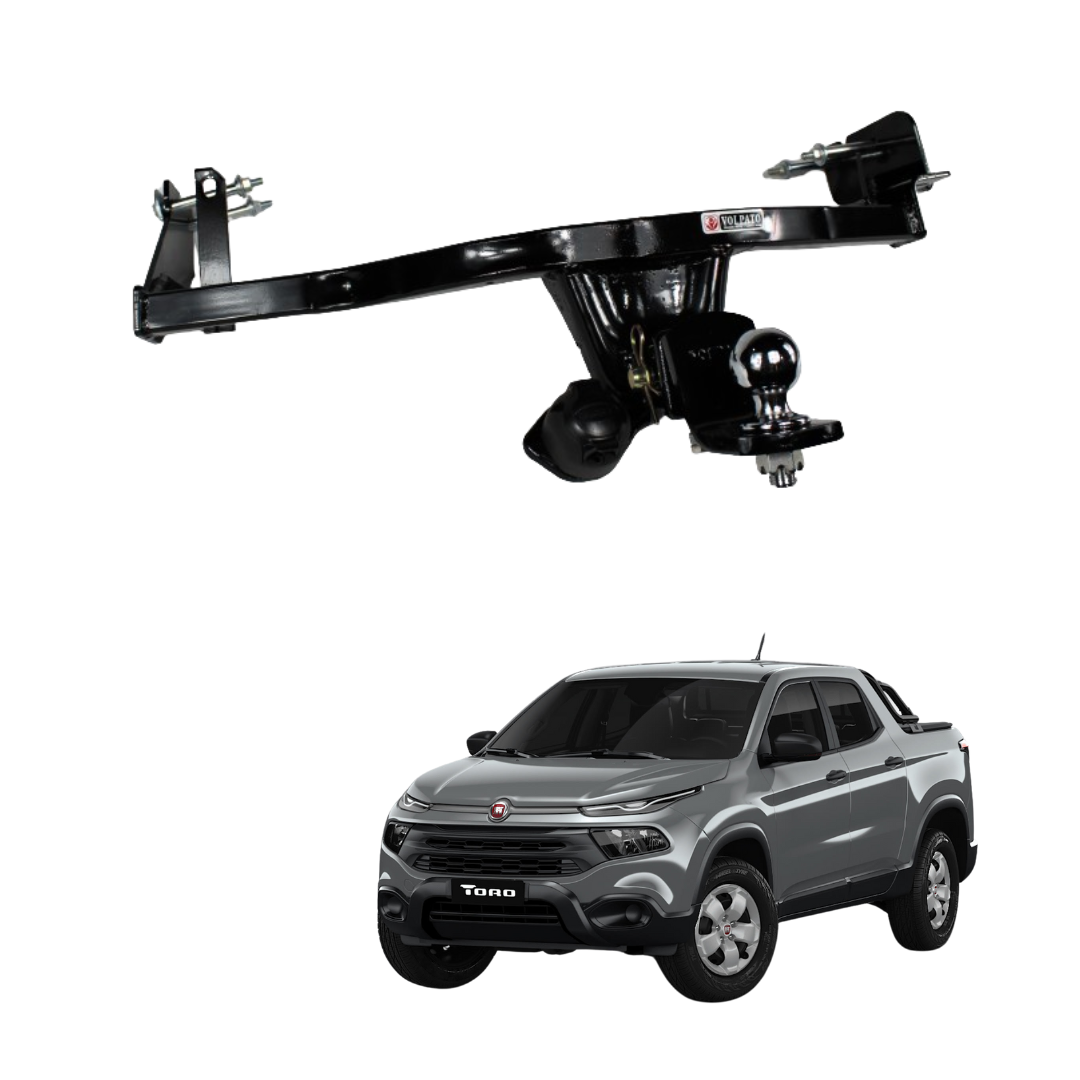 ENGATE FIAT TORO 2022 ACIMA REMOVIVEL DIESEL COM ARLA + BOLA INOX + TOMADA ORIGINAL