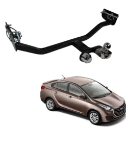 ENGATE HYUNDAI HB20 SEDAN 2017 ATE 2019 VOLPATO BOLA CROMADA+TOMADA CROMADA+CAPA INOX